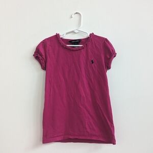 Ralph Lauren T-Shirt 6 Girls Magenta Pink Basic Preppy